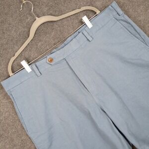 Brooks Brothers Bermuda Shorts Mens W40 Light Blue Cotton Spandex Flat Front